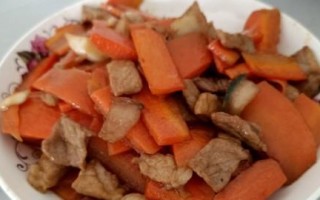 美味肉炒红萝卜（用清爽红萝卜调味营养又健康）