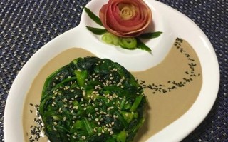 芝麻酱拌菠菜粉丝的做法（简单易学，营养美味）