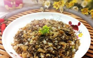 头菜叶蒸肉饼，美味又营养（传统小吃，做法简单易学）