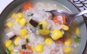 香菇玉米肉末粥，美味又健康（一份营养丰富的家常粥，健康早餐的首选）