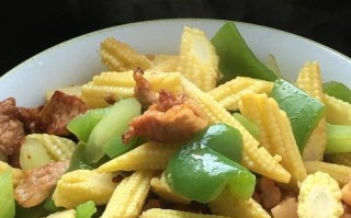 清爽夏日——素炒玉米笋蚕豆（健康美味，营养丰富）