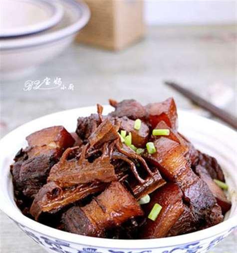 五花肉烧干笋（家常美食）-第2张图片-美味行家