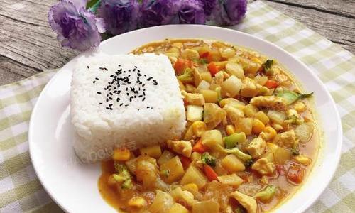 五彩鸡肉饭，五味美食不可错过（以彩色蔬菜点缀的香煎鸡肉饭）-第3张图片-美味行家