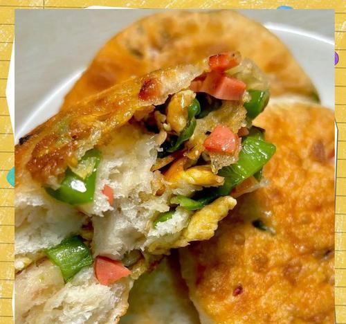 尝鲜青椒小食饼（美味可口的家常小点心，用青椒为主角）-第2张图片-美味行家